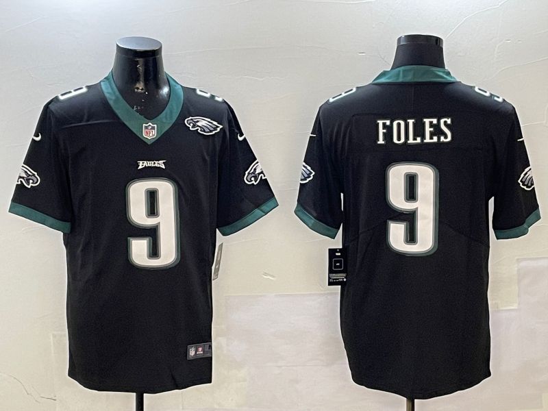 Men Philadelphia Eagles #9 Foles Black Second generations 2025 Nike Vapor Limited NFL Jersey style 2092->philadelphia eagles->NFL Jersey
